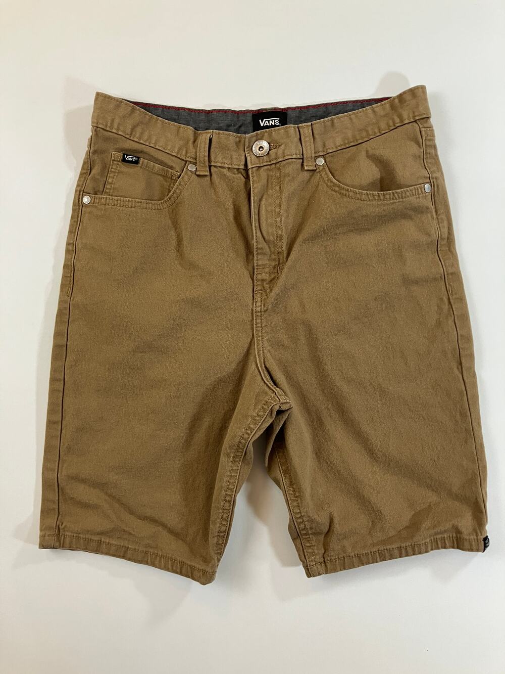 Vans Men 30 Brown Chino Shorts 20" Outseam 5 Pocket Skate VN000B4DMD2